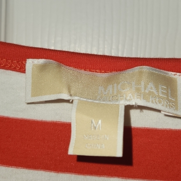 Michael Michael Kors Women's Red/White Stripe Casual Dress size Medium - Picture 6 of 8